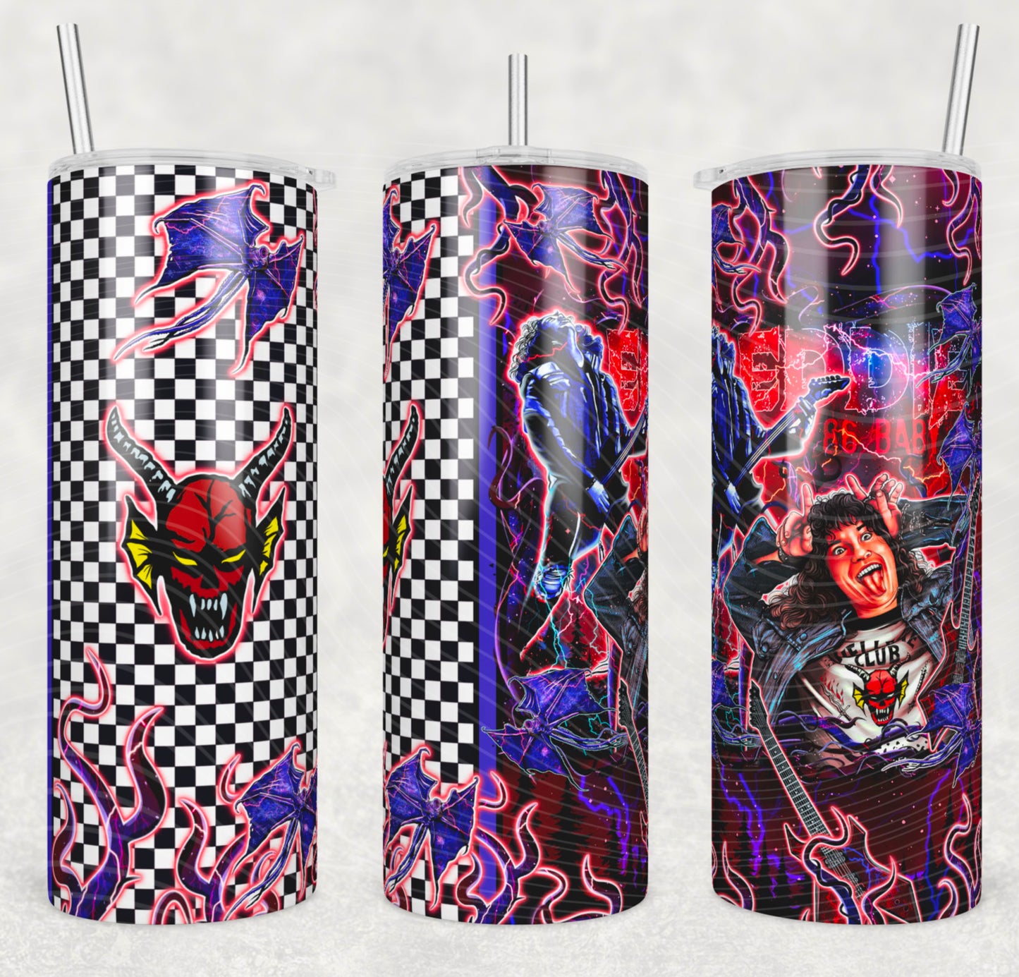 Stranger_Eddie 20oz Skinny Tumbler