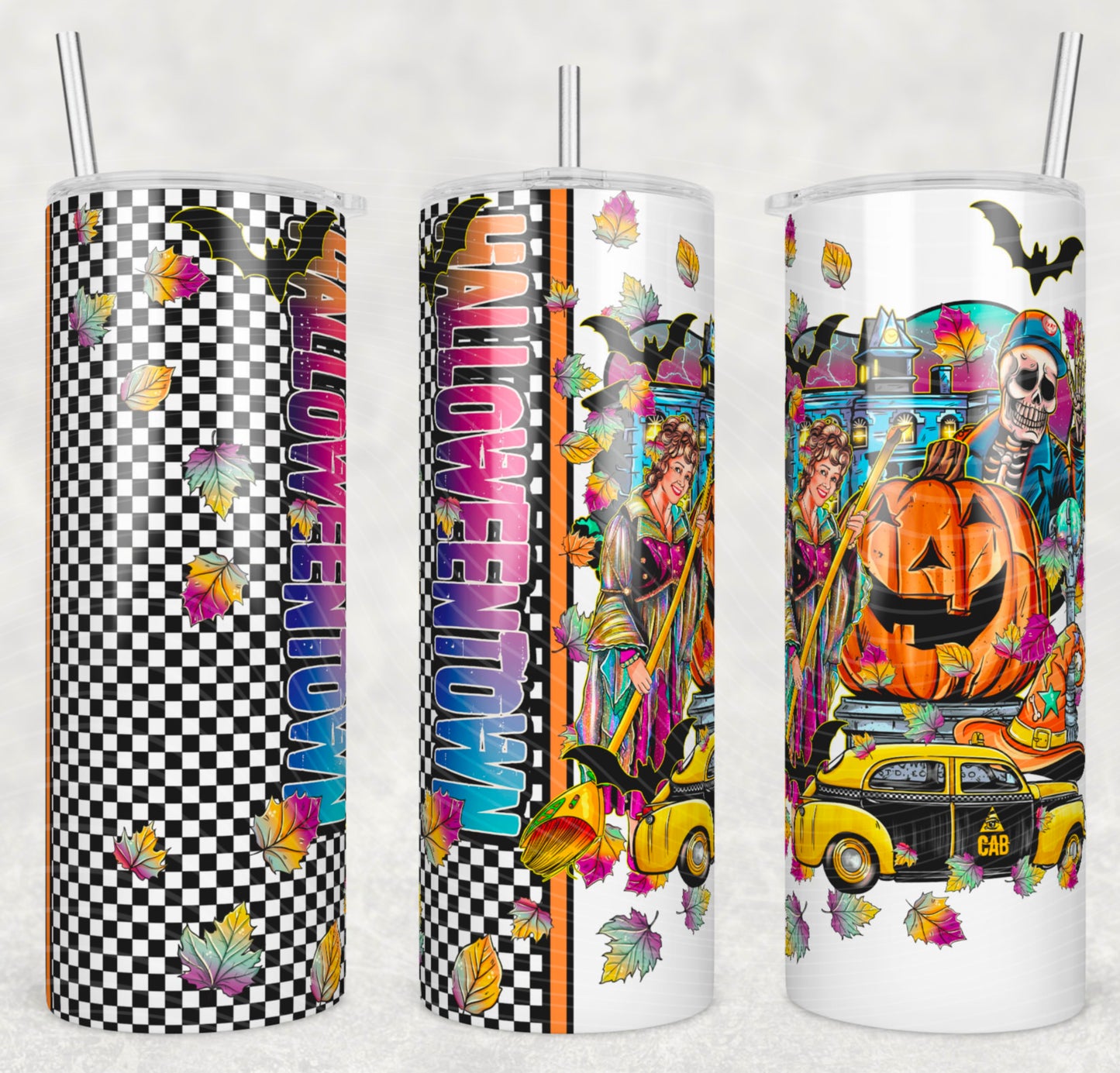 Halloween_Town 20oz Skinny Tumbler