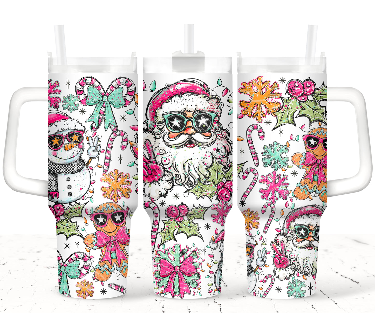 Doodle Santa 40oz Tumbler
