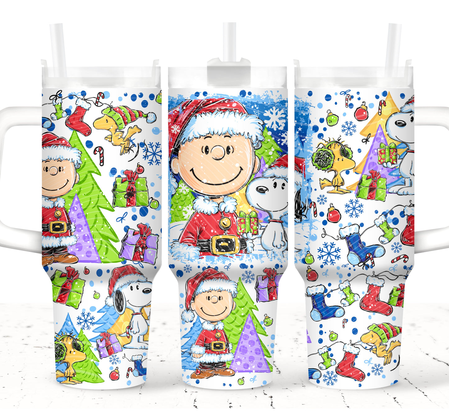 Christmas Charlie_ Snoop Selfie_ Grippy Tumbler