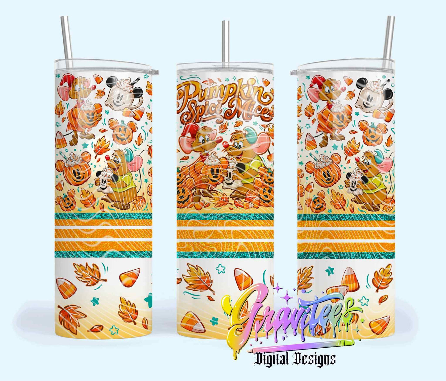 Pumpkin Spice Mice 20oz Skinny Tumbler