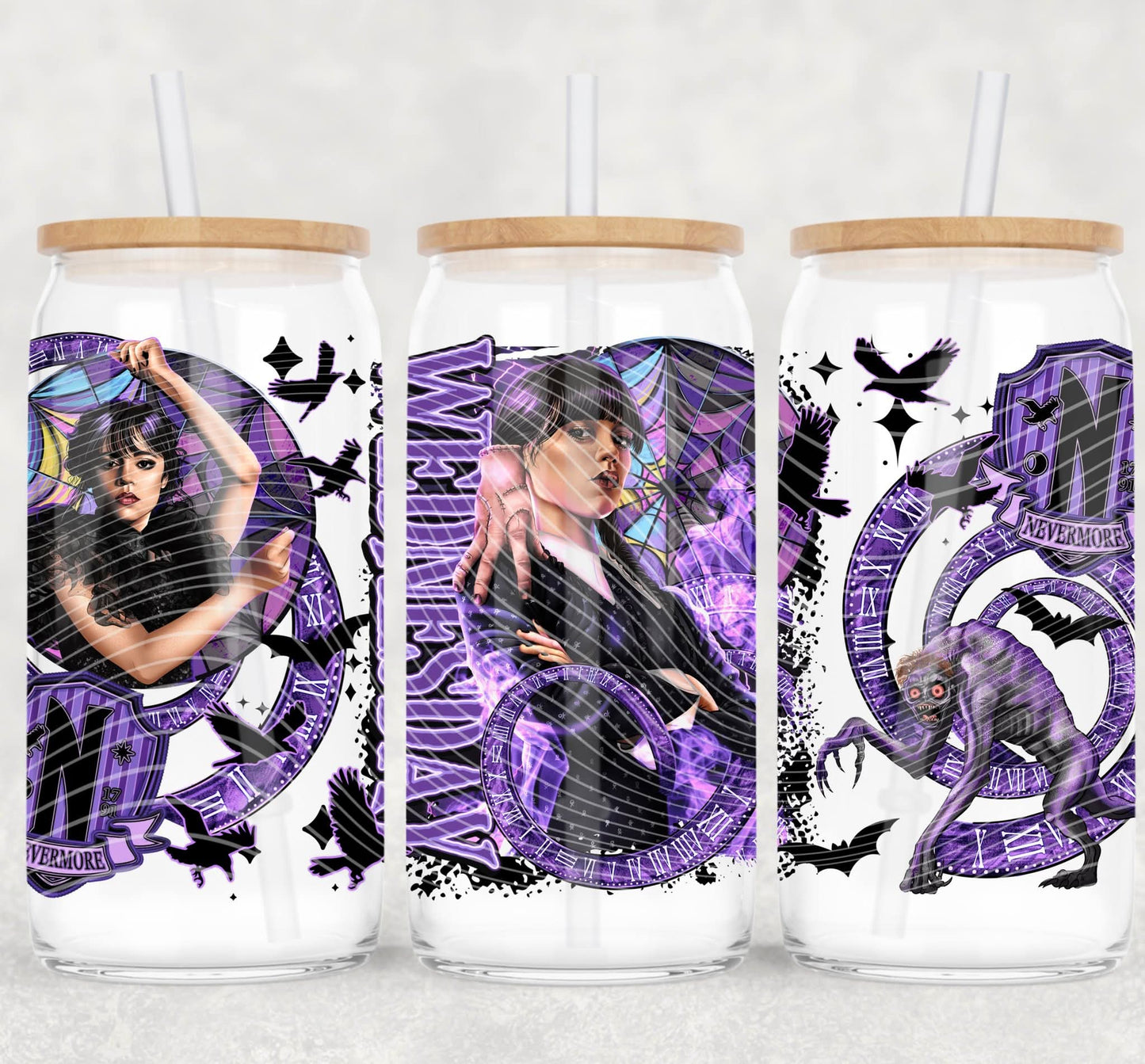16oz. Glass Can Cup- Pick Your Design