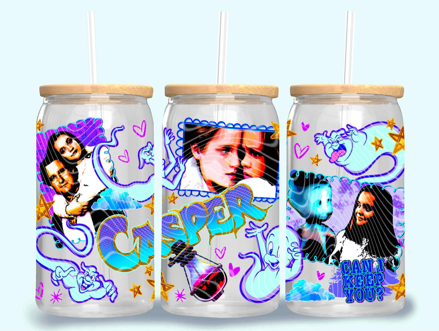 16oz. Glass Can Cup- Pick Your Design