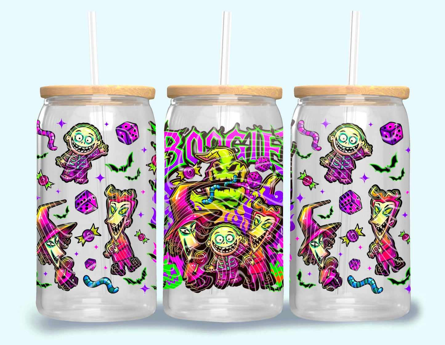 16oz. Glass Can Cup- Pick Your Design