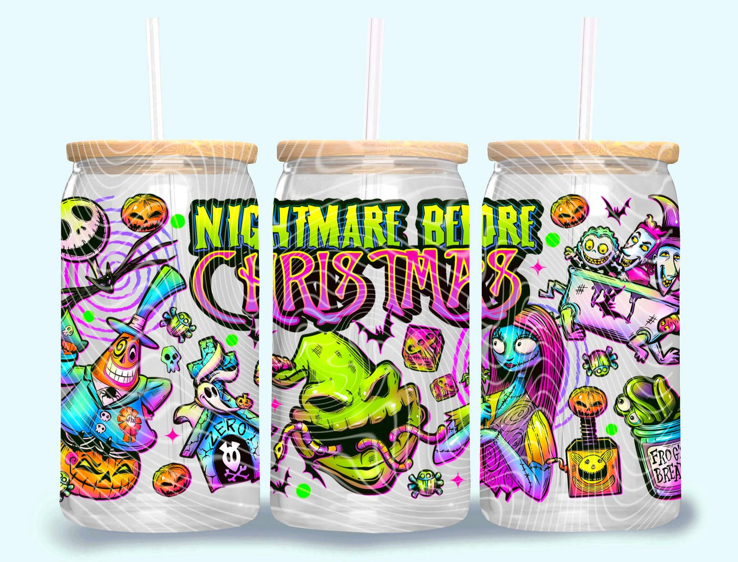 16oz. Glass Can Cup- Pick Your Design