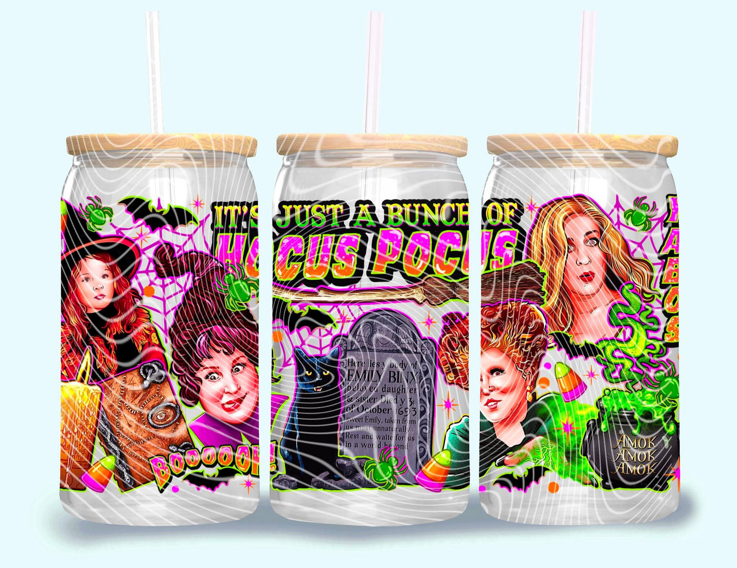 16oz. Glass Can Cup- Pick Your Design