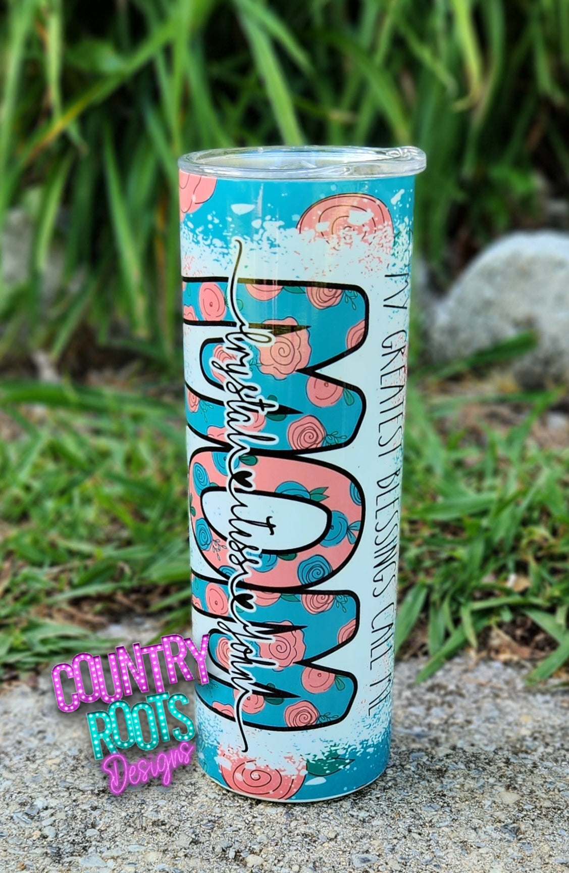 Personalized Mama, nana, grammy, etc.. 20oz Skinny Tumbler
