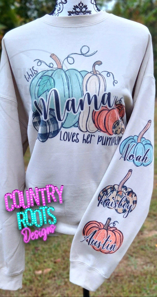This (NAME) Loves Her Pumpkins- PLEASE READ DESCRIPTION