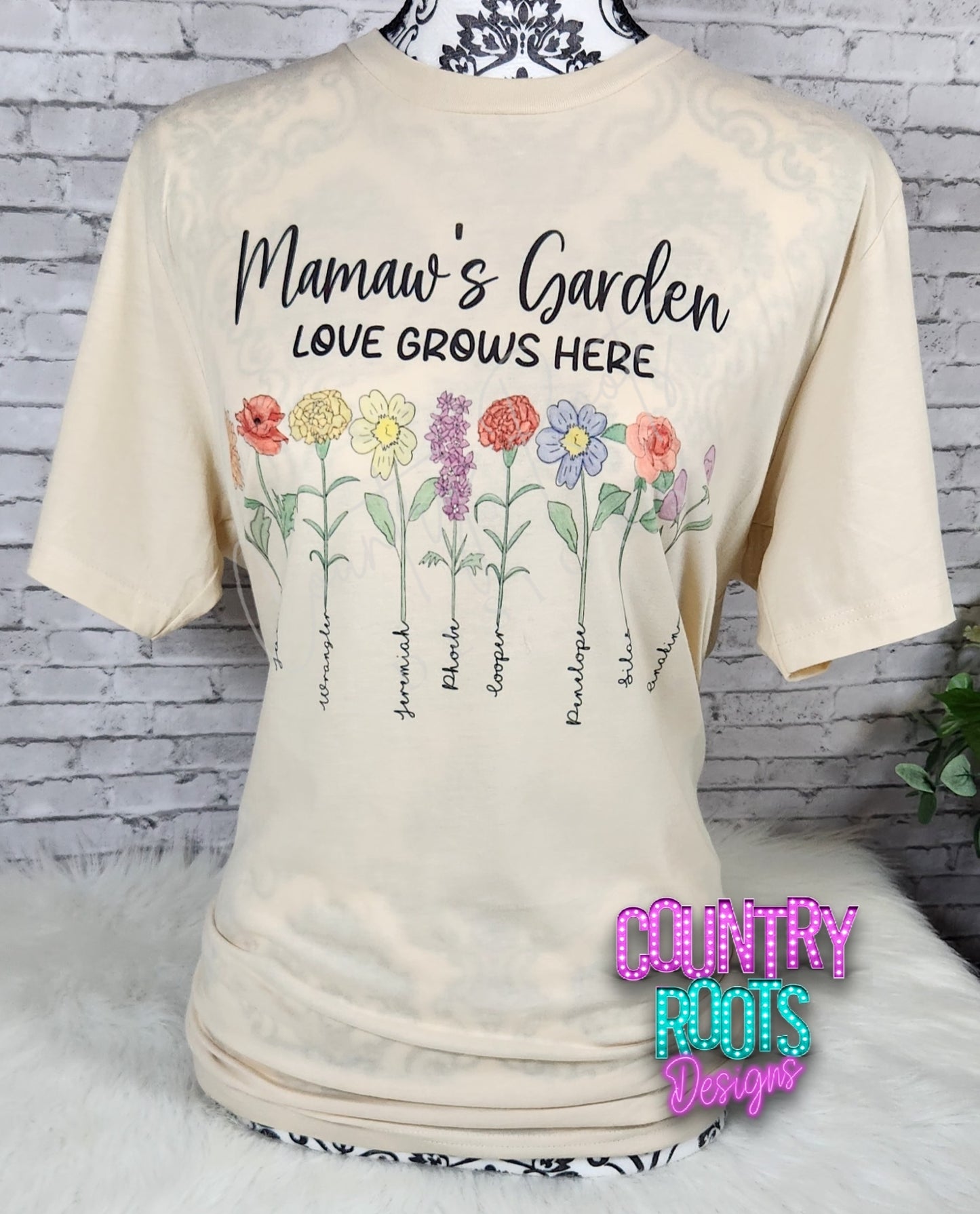 Custom Birth Month Flowers Tee