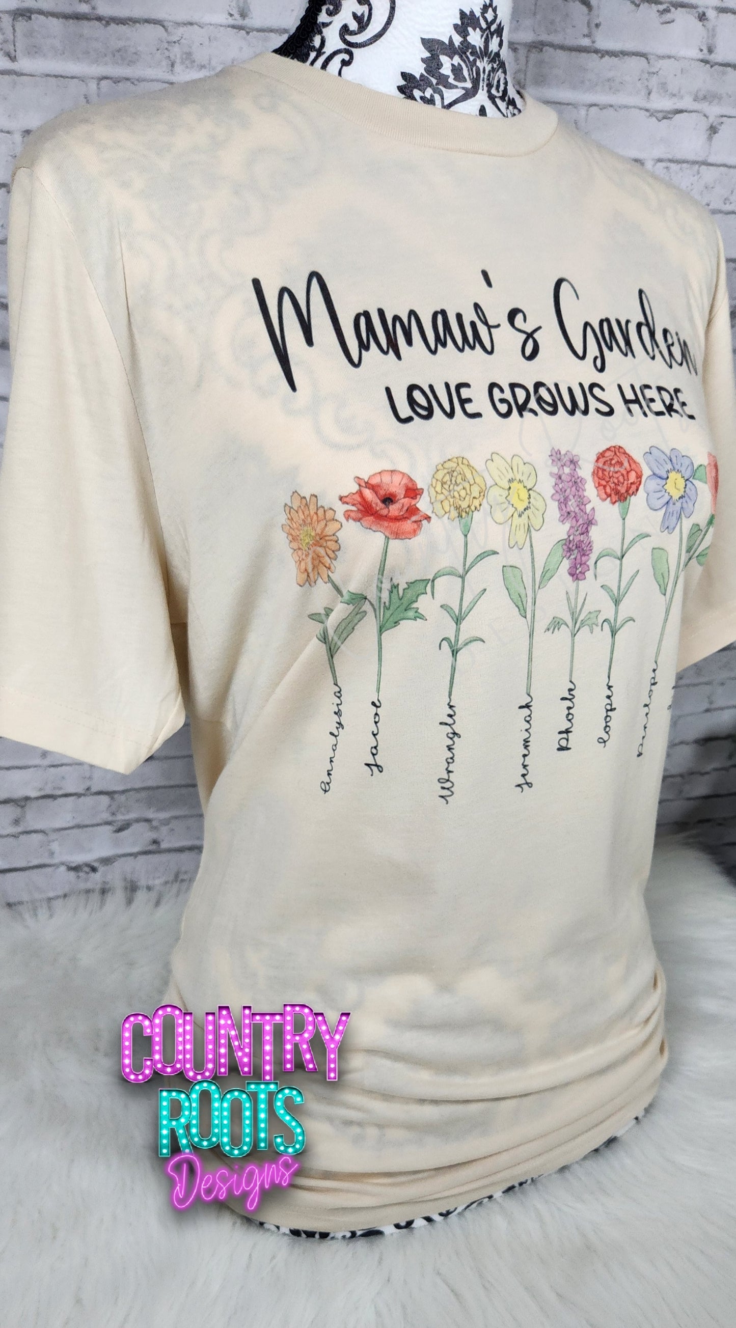 Custom Birth Month Flowers Tee