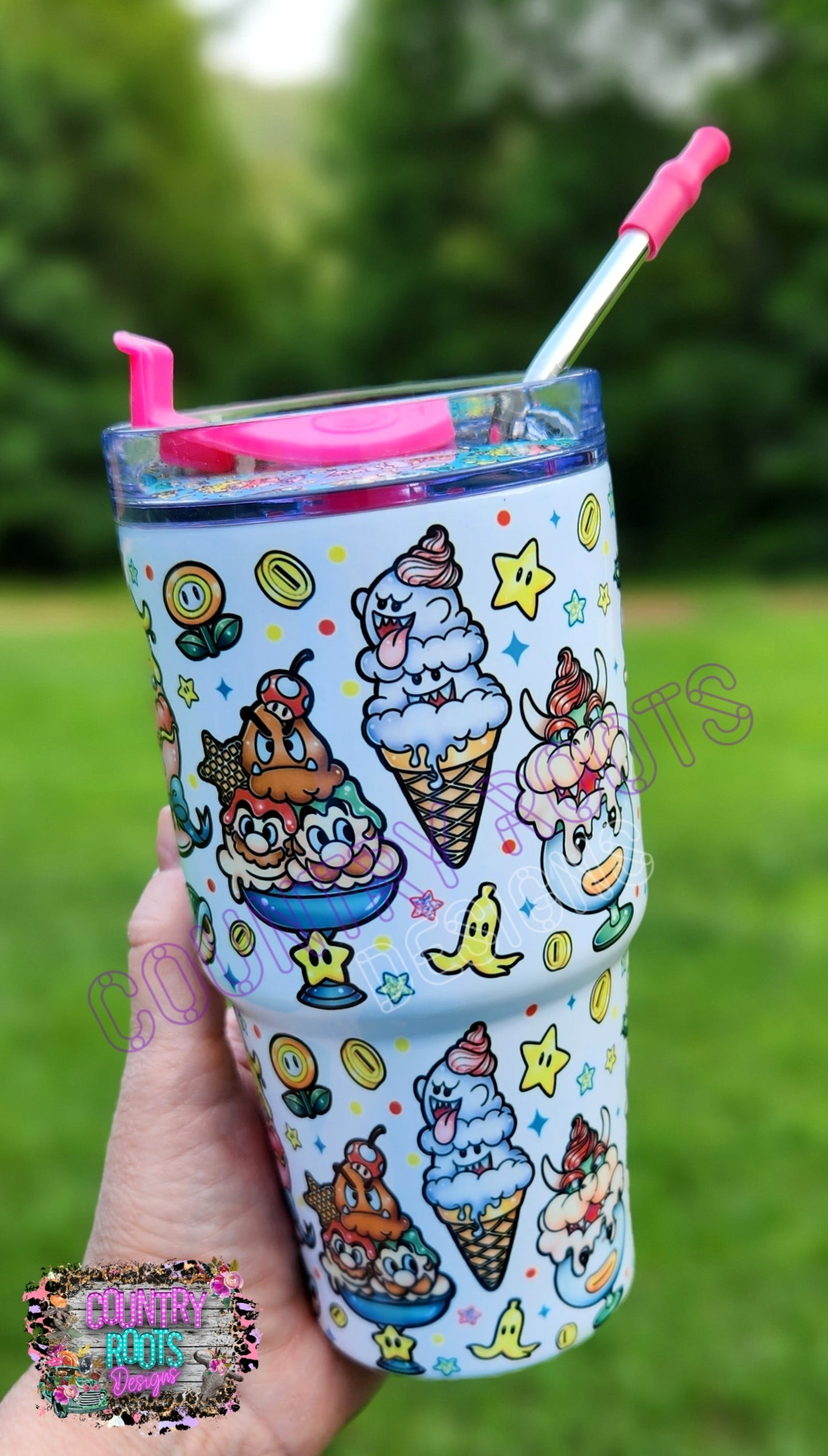 Mario Ice Cream 20oz Grippy Tumbler