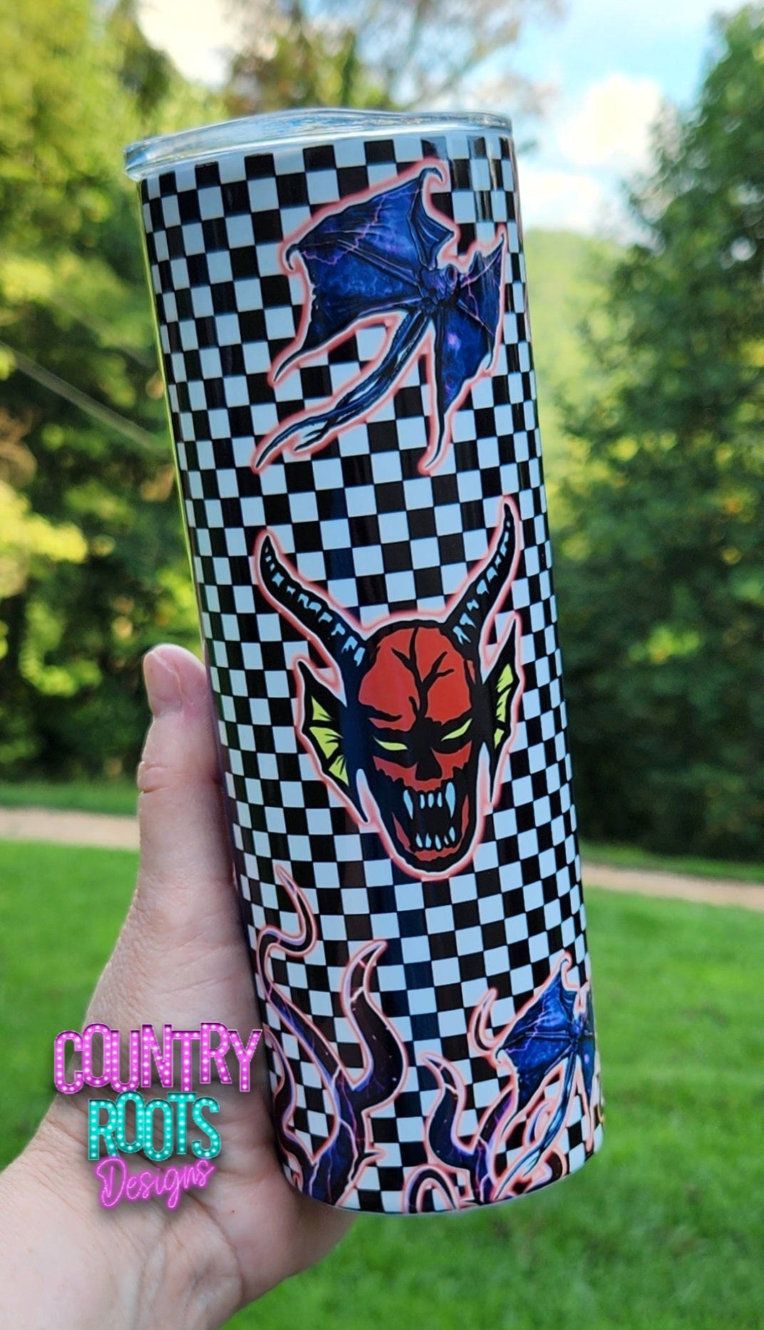 Stranger_Eddie 20oz Skinny Tumbler