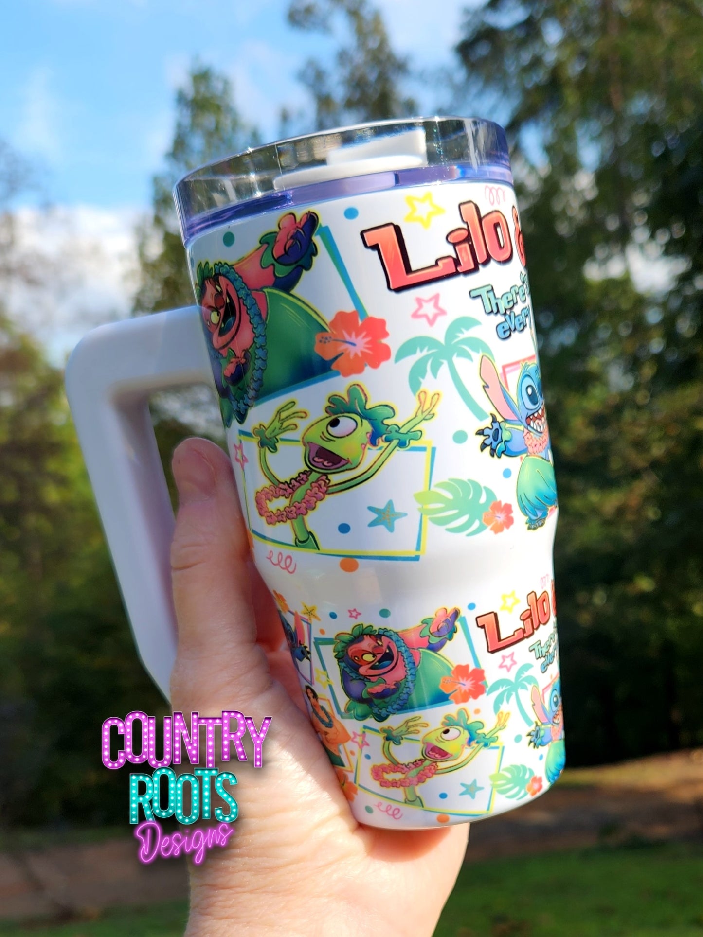 RTS There's One In Every Family_Stitch 12oz Grippy Tumbler