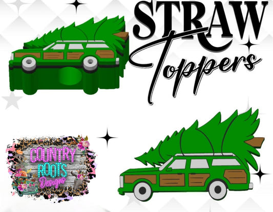 Station Wagon 3D Straw Topper