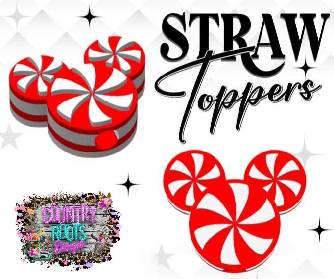 Mouse Mint 3D Straw Topper