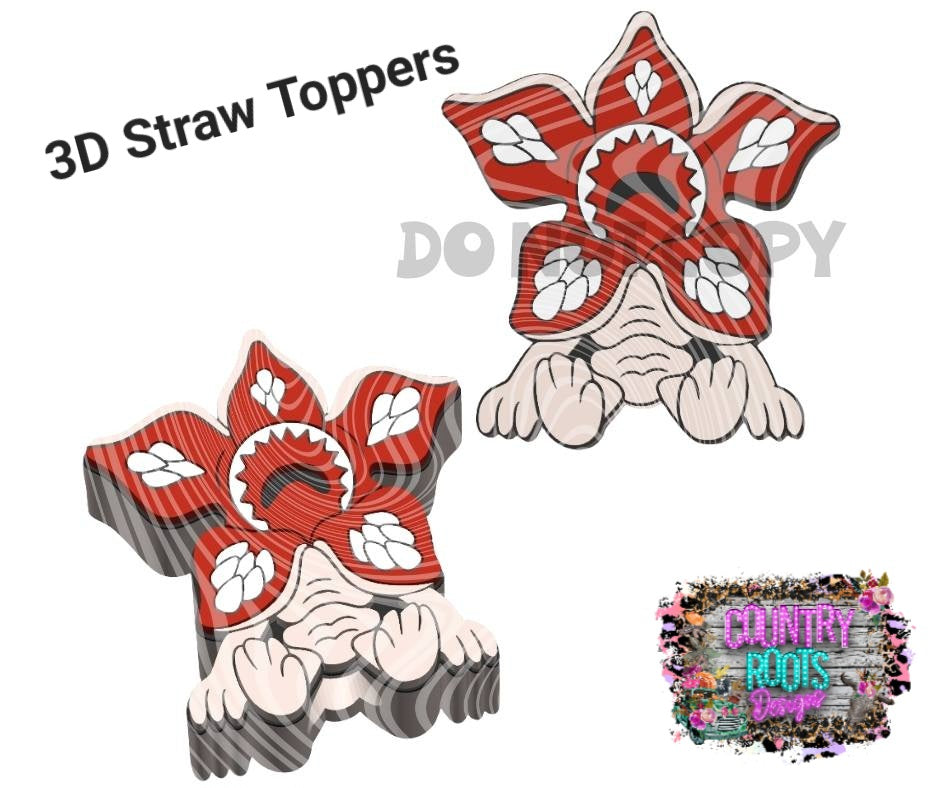 Demogorgon_ 3D Straw Topper
