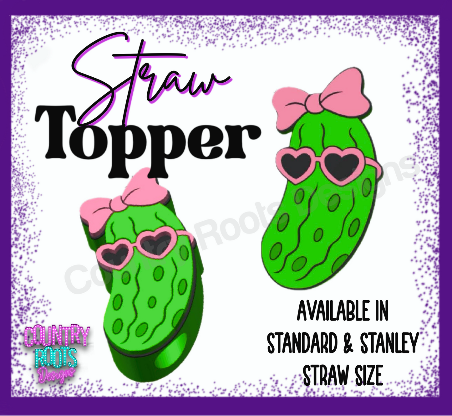 RTS Girl Pickle 3D Straw Topper