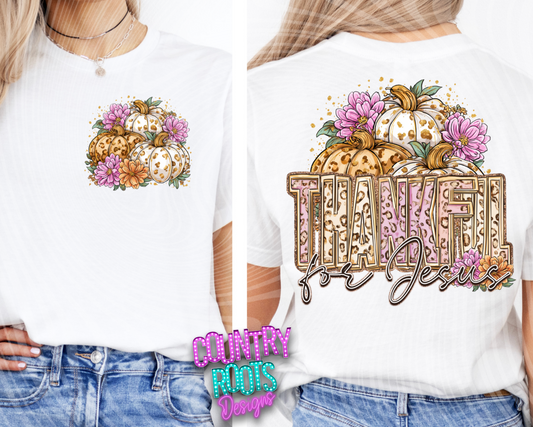 Thankful For Jesus Tee_ Front & Back