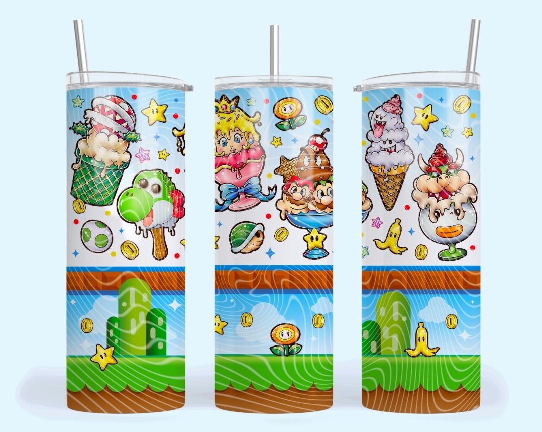 Mario_Ice Cream 20oz Skinny Tumbler