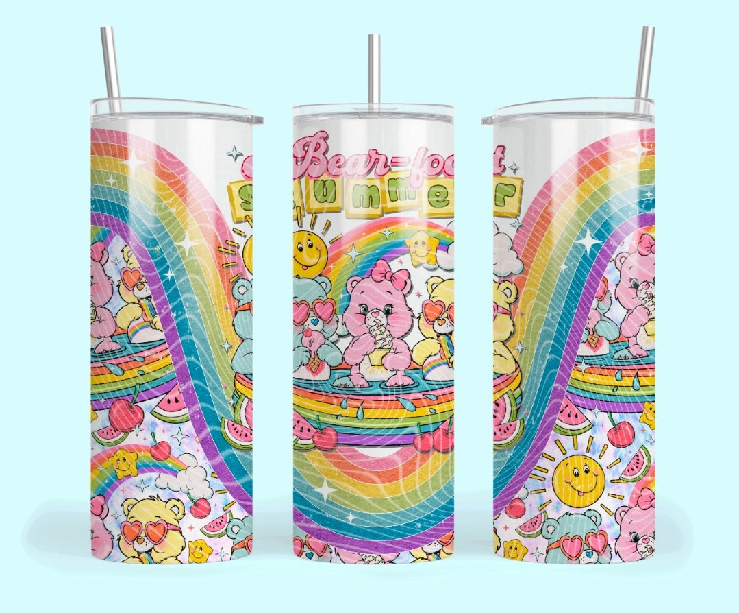 Bear-Foot Summer 20oz Skinny Tumbler
