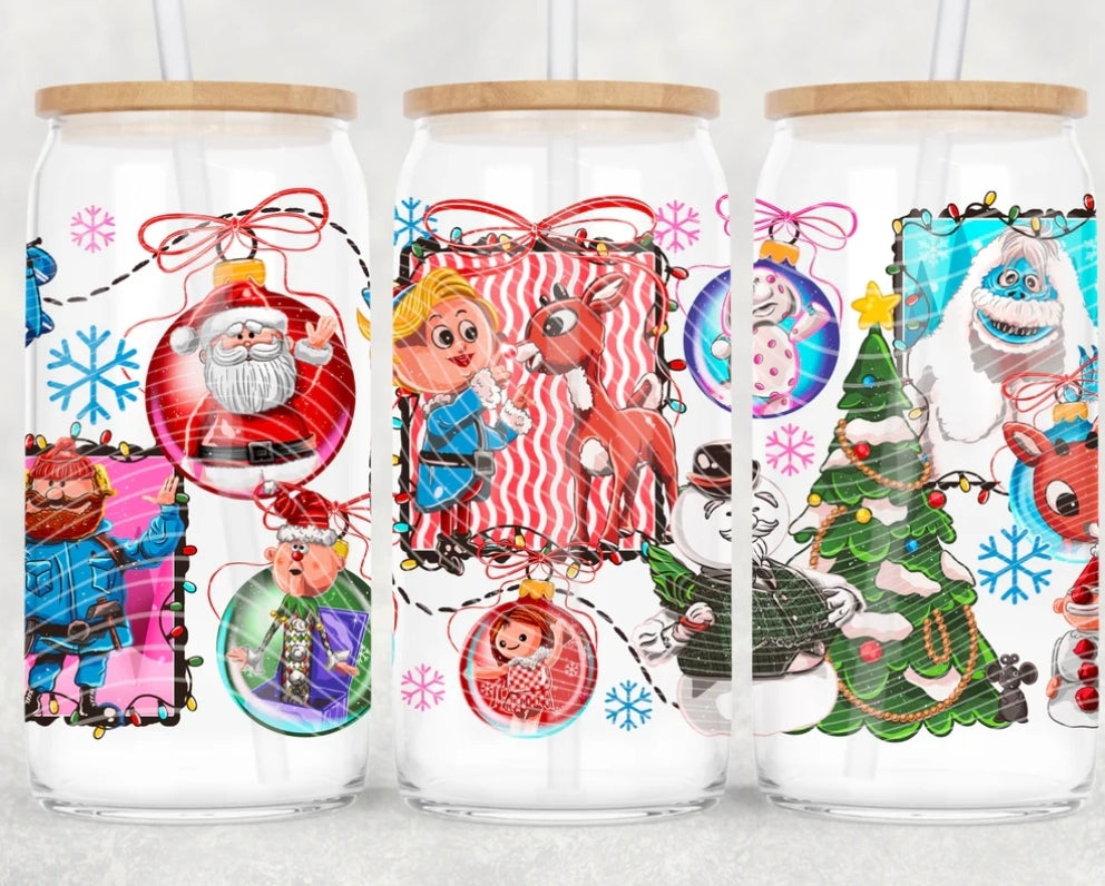 16oz. Glass Can Cup- Pick Your Design