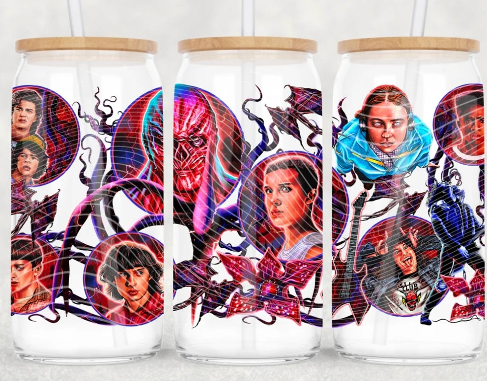 16oz. Glass Can Cup- Pick Your Design