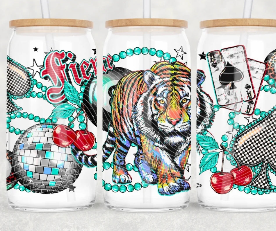 16oz. Glass Can Cup- Pick Your Design