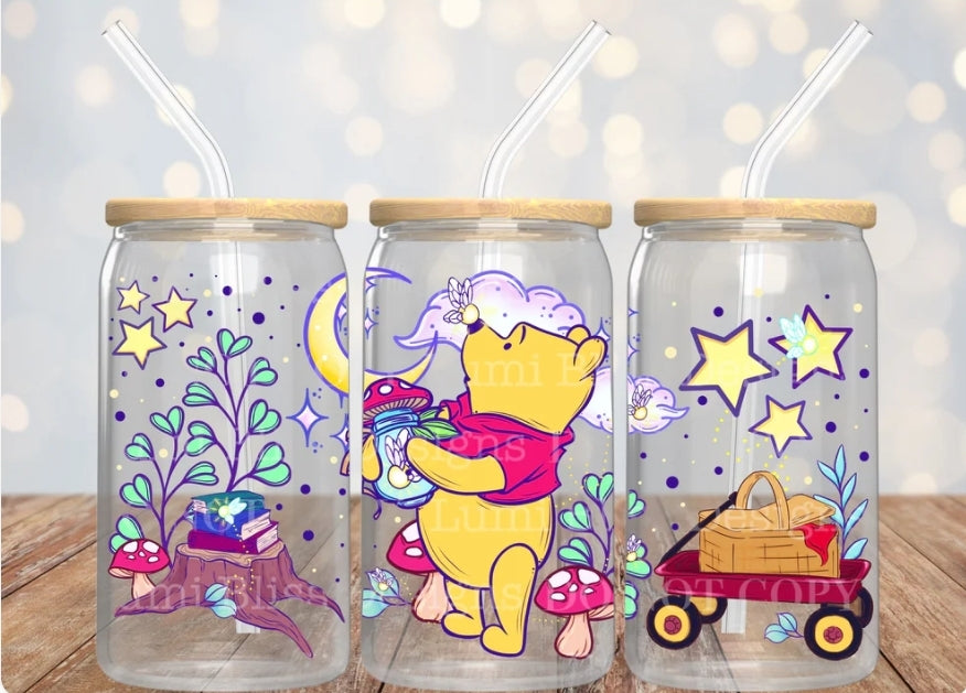 16oz. Glass Can Cup- Pick Your Design