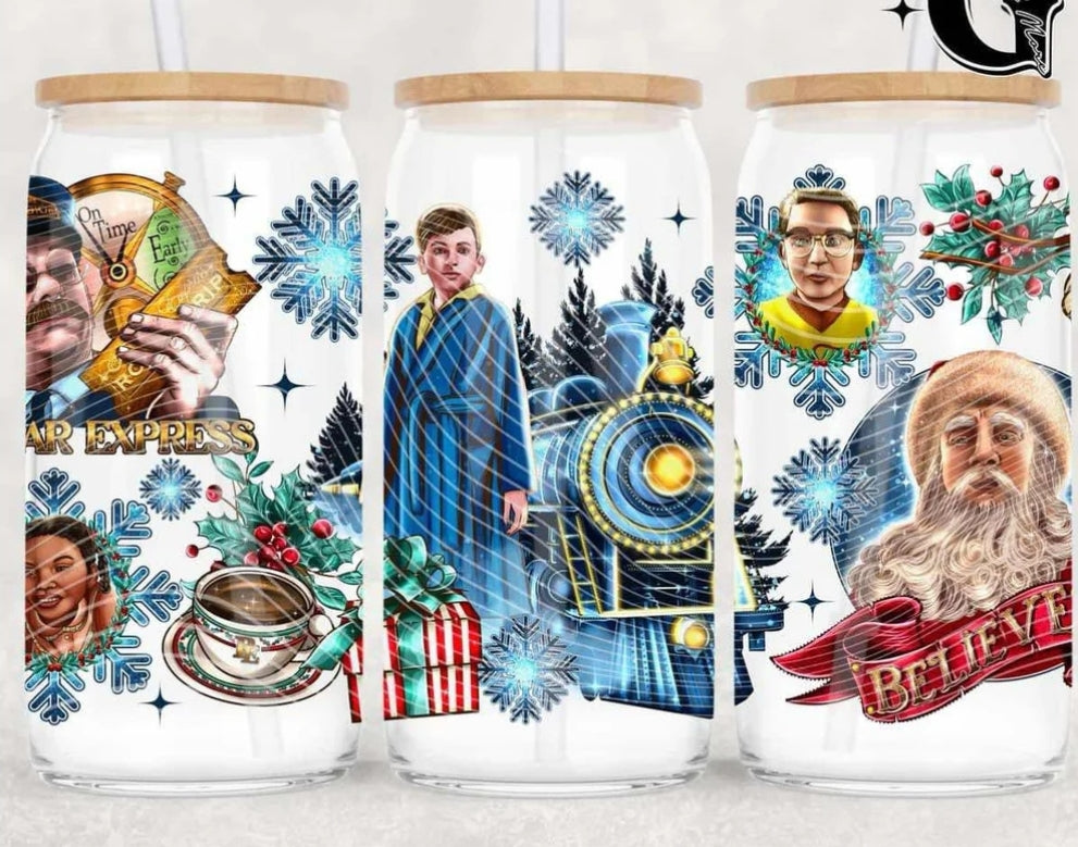 16oz. Glass Can Cup- Pick Your Design