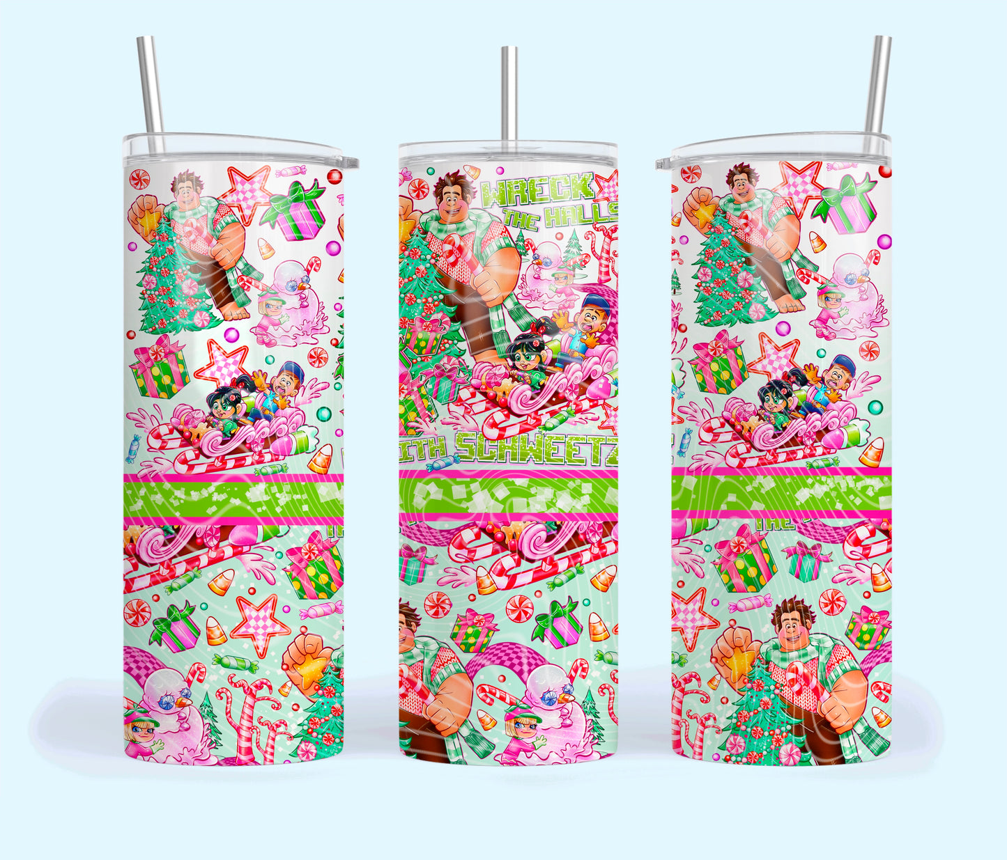 Wreck The Halls 20oz Skinny Tumbler