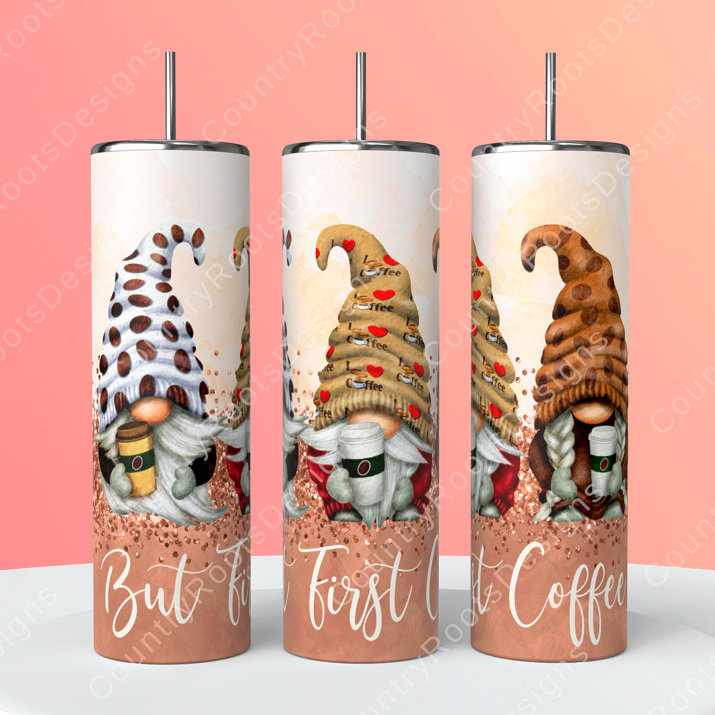 But First Coffee 20oz Skinny Tumbler