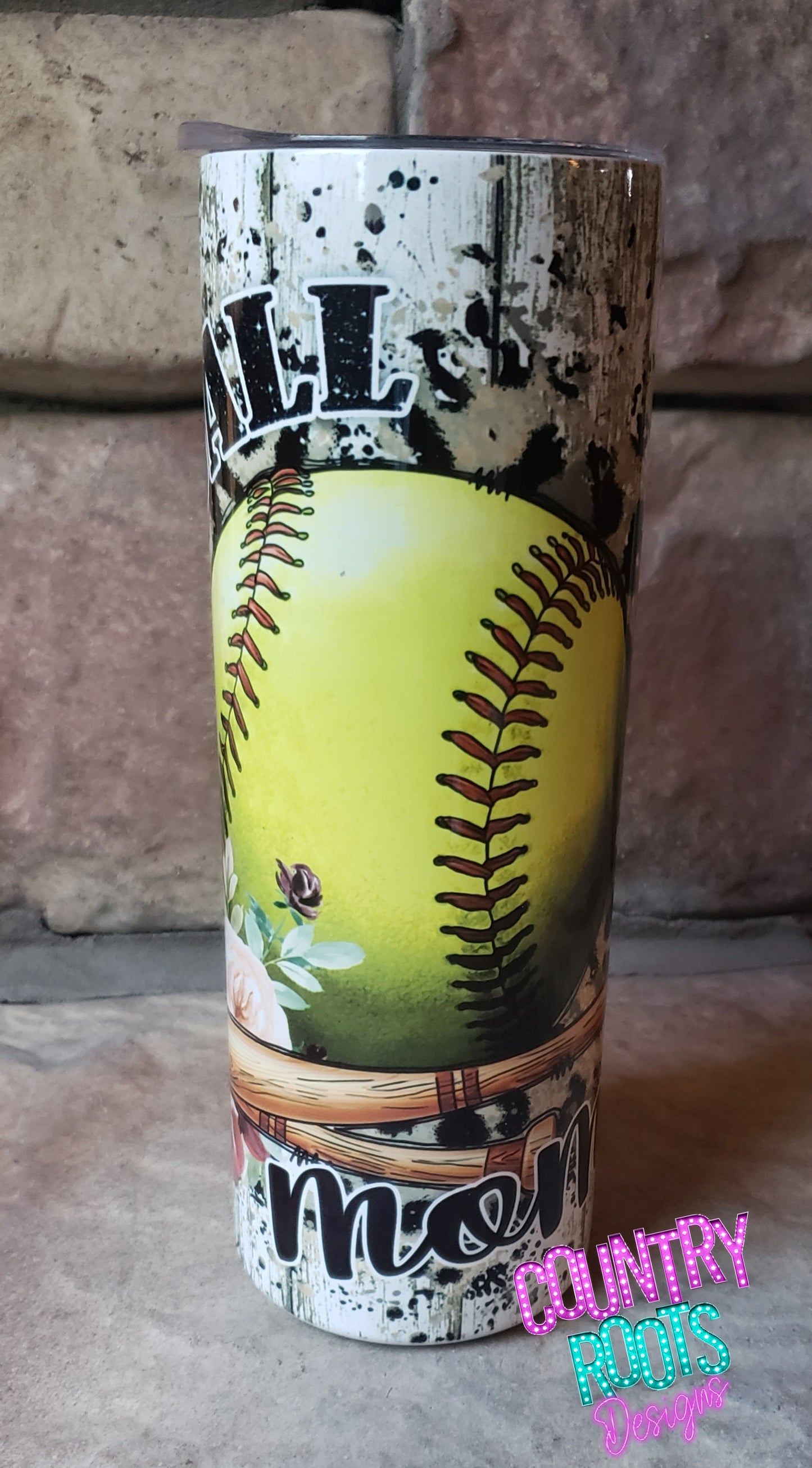 Softball Mom 20oz Skinny Tumbler