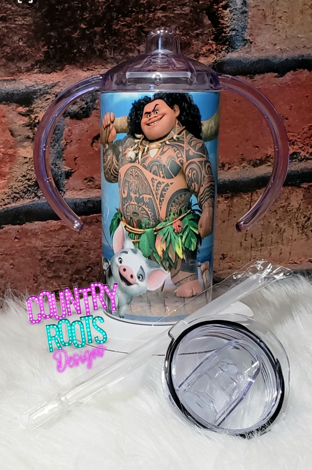 Cartoon 12oz. Sippy Cup Tumbler