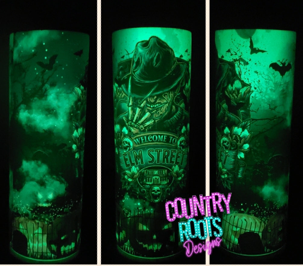 Welcome To Elm Street Glow Tumbler