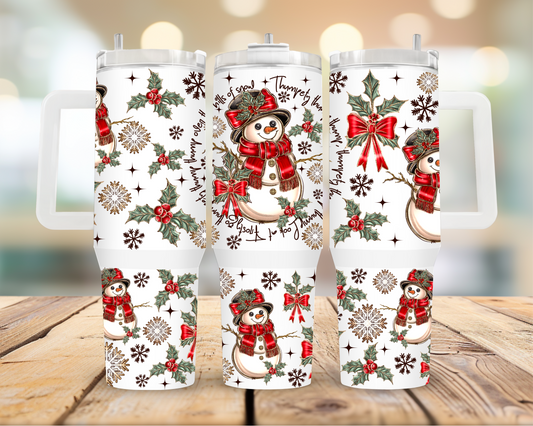 Snowman 40oz Tumbler