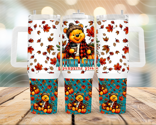 Autumn Leaves & Pumpkins Please 40oz Tumbler