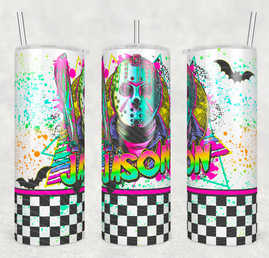 Jason_Horror 20oz Skinny Tumbler