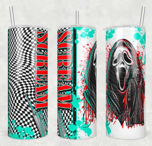 Scream_Horror 20oz Skinny Tumbler