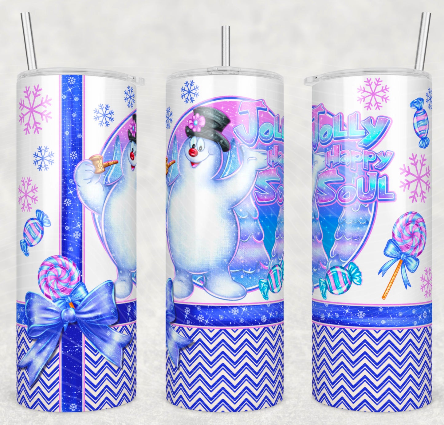 Happy Soul Snowman 20oz Skinny Tumbler