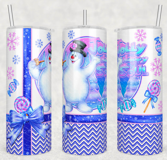 Happy Soul Snowman 20oz Skinny Tumbler
