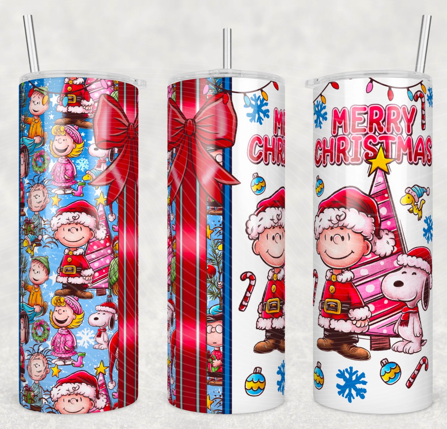 Christmas Peanuts 20oz Skinny Tumbler