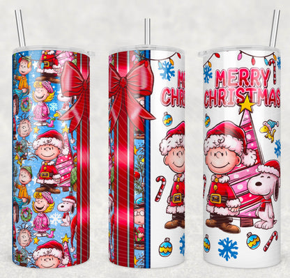 Christmas Peanuts 20oz Skinny Tumbler