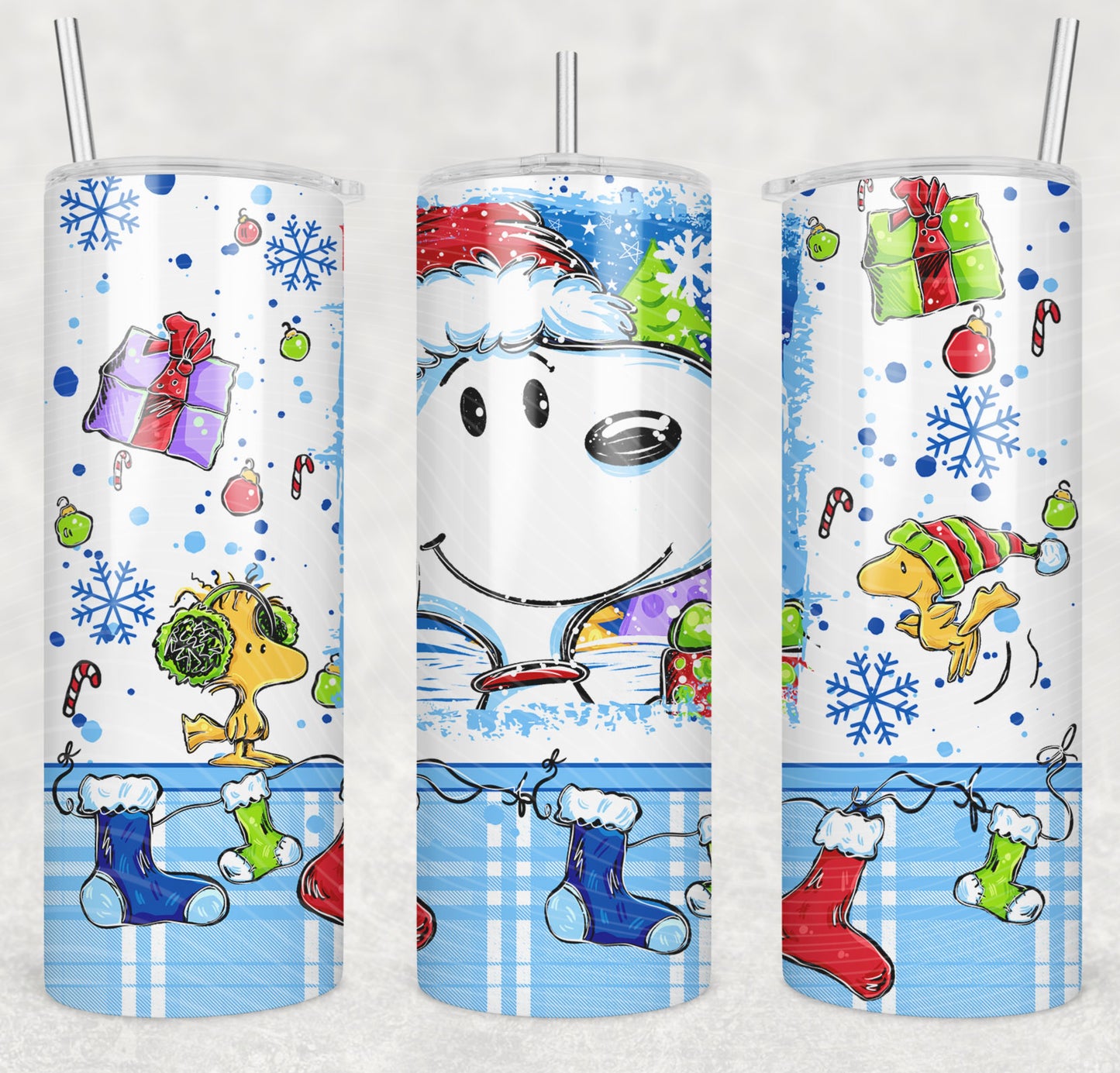 Christmas Snoop_ 20oz Skinny Tumbler