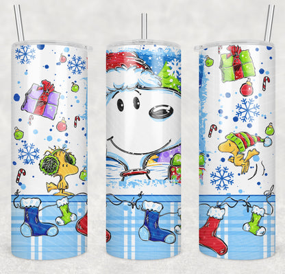 Christmas Snoop_ 20oz Skinny Tumbler