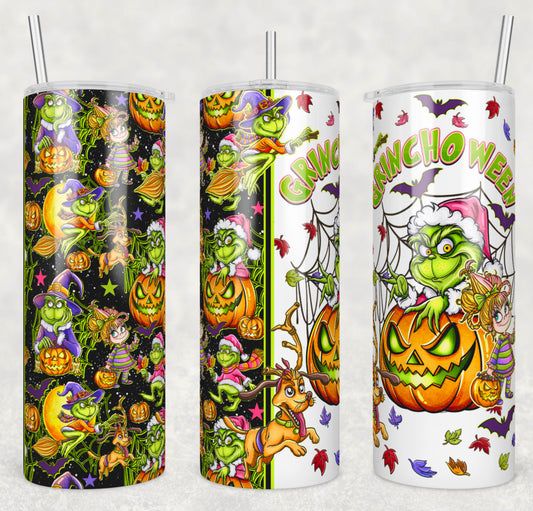 Grinchoween 20oz Skinny Tumbler