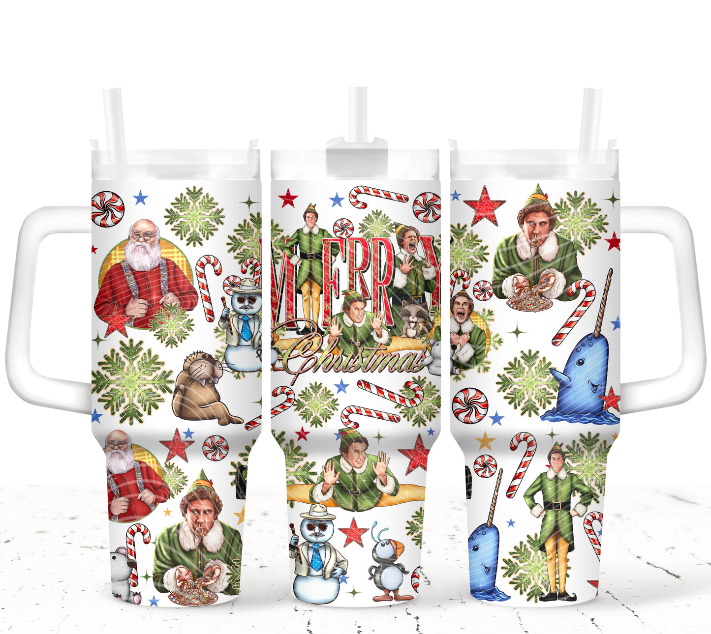 Merry Christmas Elf 40oz Tumbler