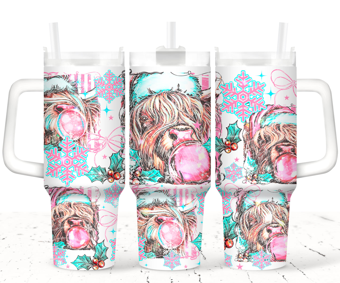 Christmas Cow 40oz Tumbler