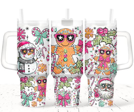 Doodle Gingerbread 40oz Tumbler