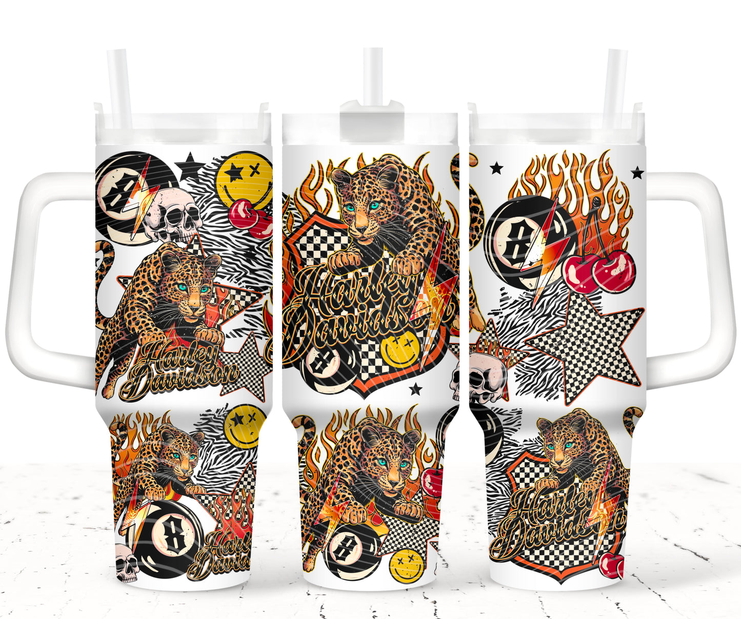 HD Leopard 40oz Tumbler