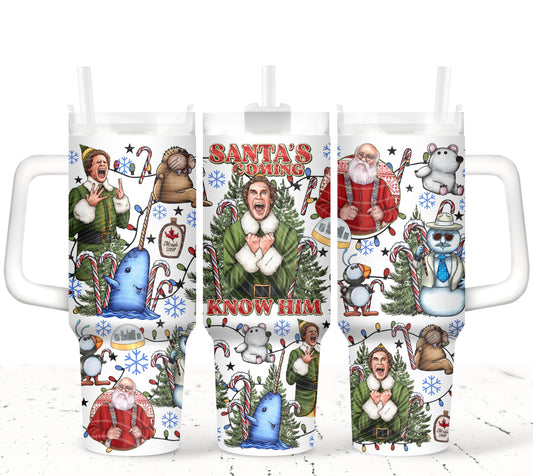 Santa's Coming 40oz Tumbler